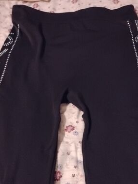 Bobbie Brooks Black Ladies Leggings with Subtle Shine